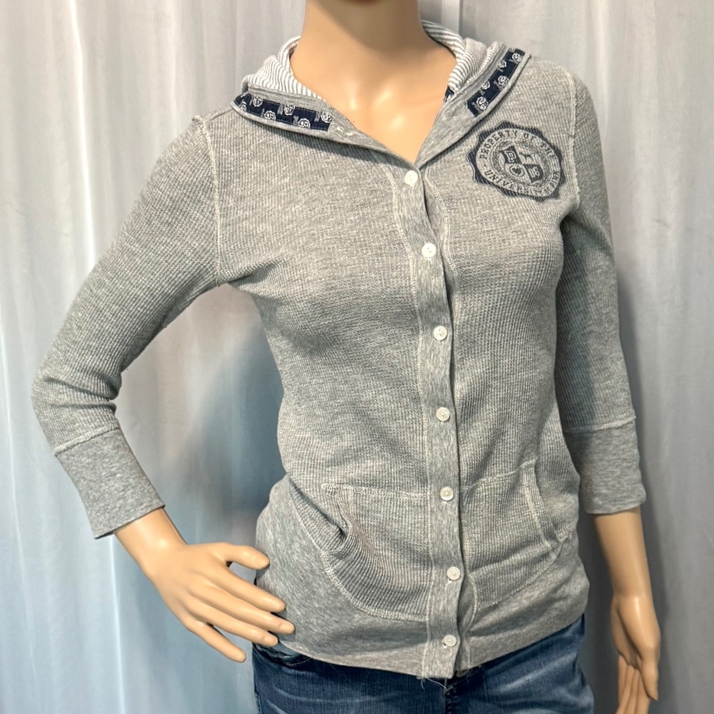 VICTORIA’S SECRET PINK Hooded Button Up Top (Size XS)